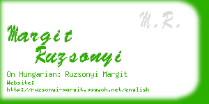 margit ruzsonyi business card